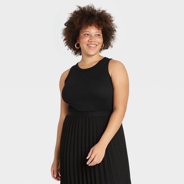 Women's Rib Tank Top - A New Day™ Black S