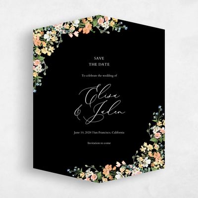 Black Diamond Wedding Save the Date - Pourpier Portrait