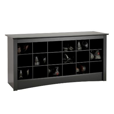 Shoe Storage Cubbie Bench Black - Prepac