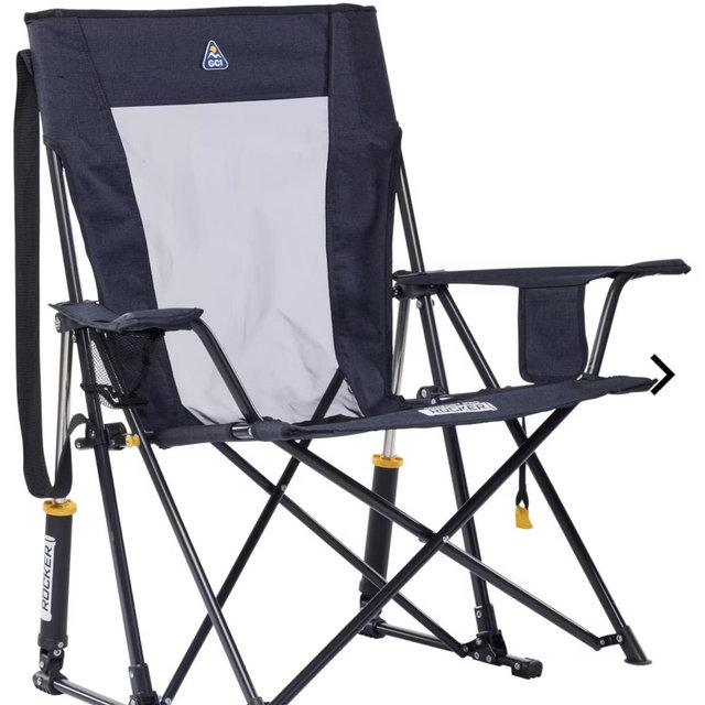 GCI Outdoor Comfort Pro Rocker XL Camp Chair - Heather Charcoal