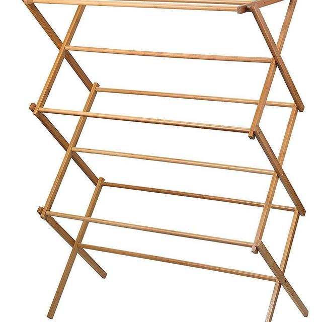 Home-it clothes drying rack - Bamboo Wooden clothes rack - heavy duty cloth drying stand