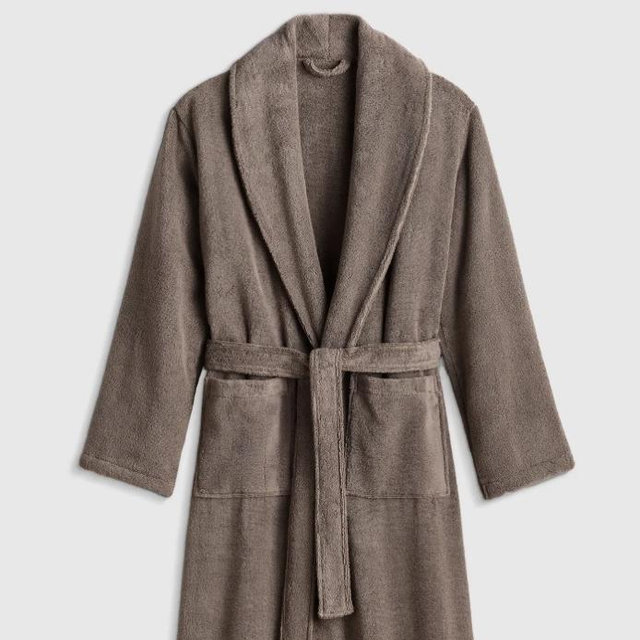 Turkish Cotton Terry Robe - Heather Brown, XXL