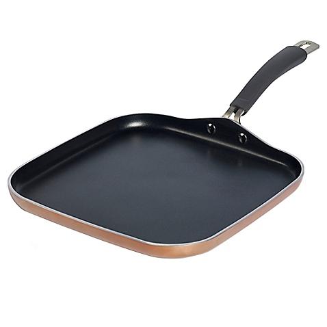 Epicurious Aluminum Nonstick 12-Inch Square Griddle in Copper