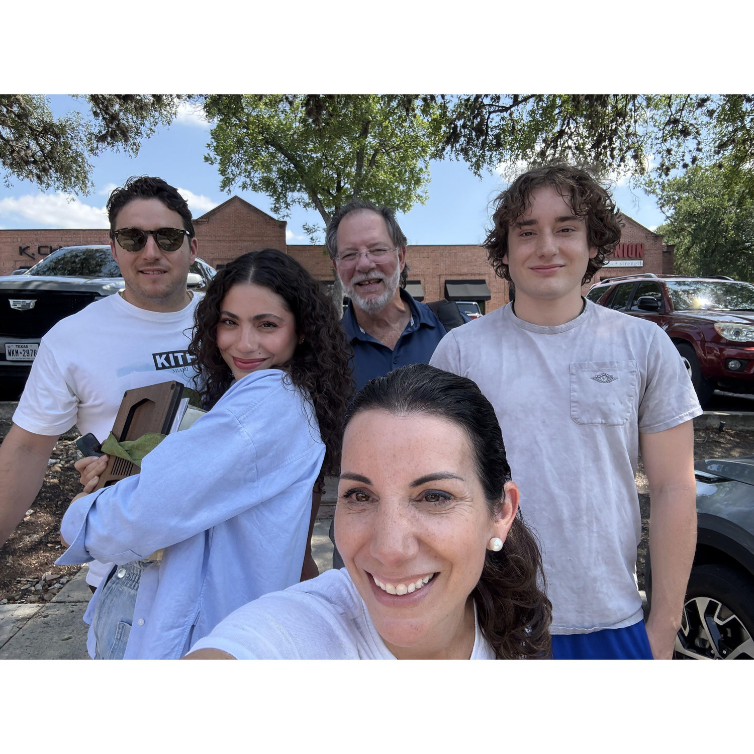 Bibi's eldest daughter Gina, alongside her fiancè, Danny, wearing glasses! We are so excited for their upcoming wedding!