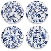 Blue & White Animal Orient Mats & Coasters