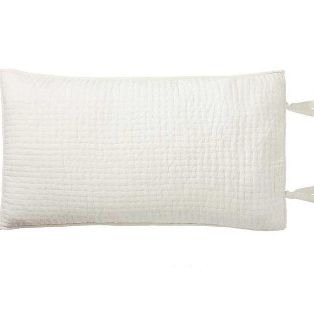 Pick-Stitch Handcrafted Sham, King, Classic Ivory