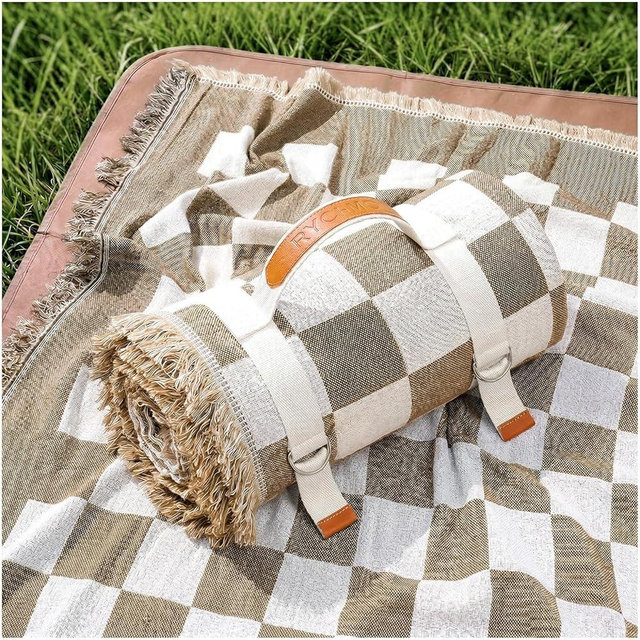 2 in 1 Extra Large Boho Beach Blanket Towel Sand Free Outdoor Picnic Mat Giant Oversized Xl Big Jumbo Huge Turkish Woven Throw Cloud Summer Vacation Essential Travel Must Have Accessories Women Gift