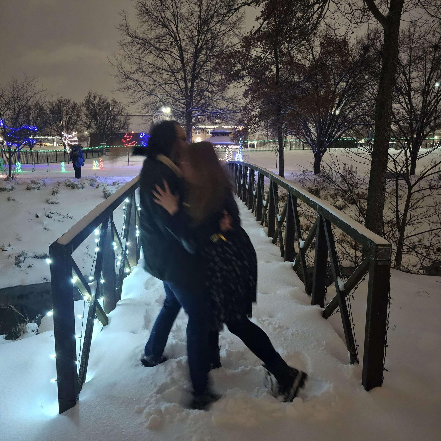 Same bridge, Arliss almost fell here! Luckily, Alex is used to her falling for him ;)