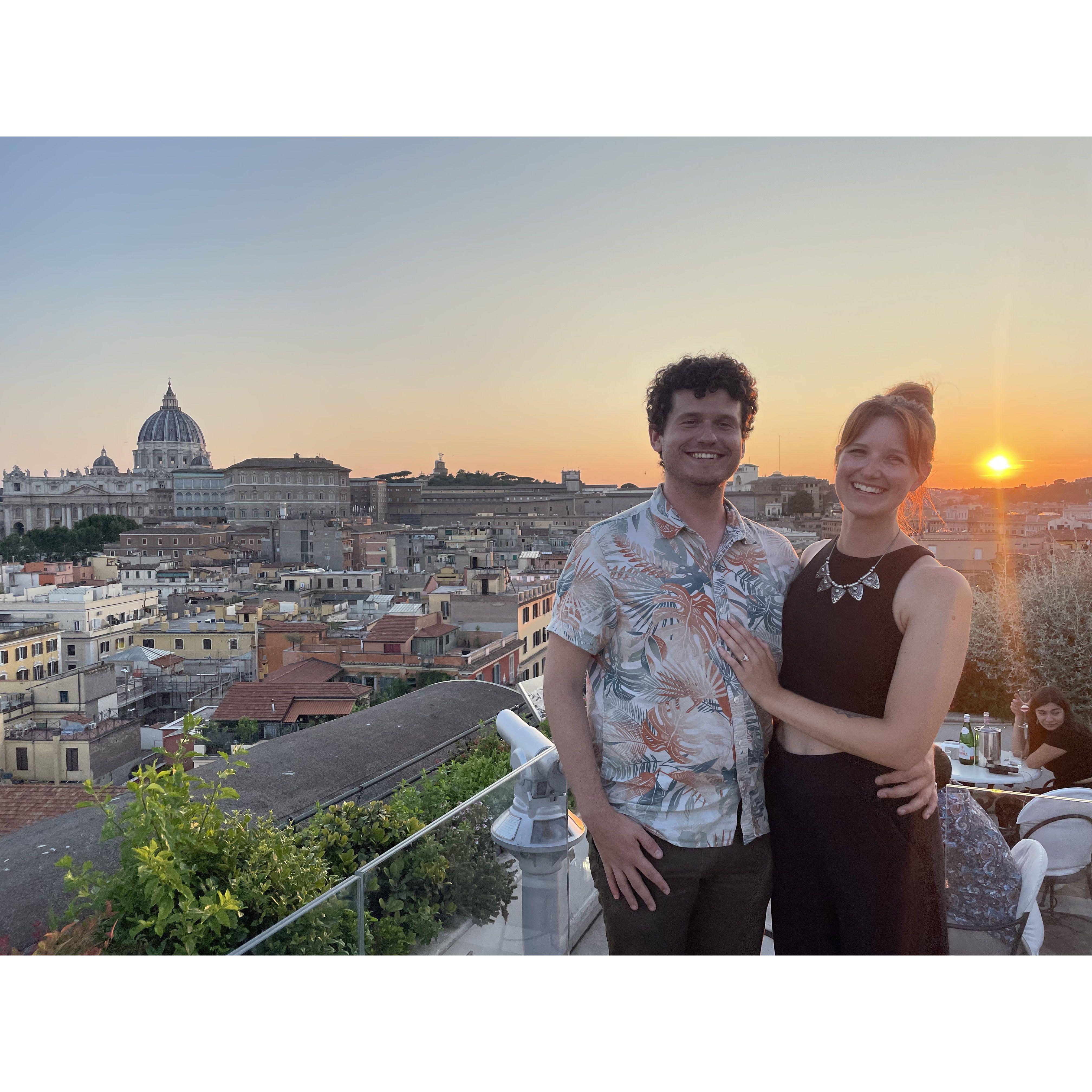 Celebrating Chris's birthday in Rome, 2023