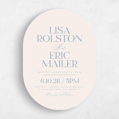 Dusty Blue Wedding Invitation - Menton Classic