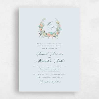 Ice, Blue Wedding Invitation - Dinan Classic