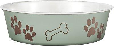Loving Pets Bella Bowls Pet Bowl, Metallic Artichoke