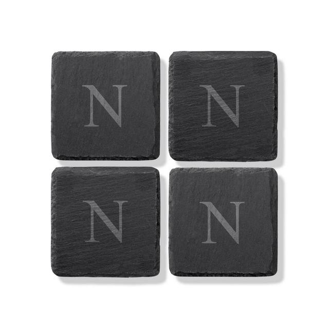 4pk Slate Monogrammed Coasters N - Cathy's Concepts