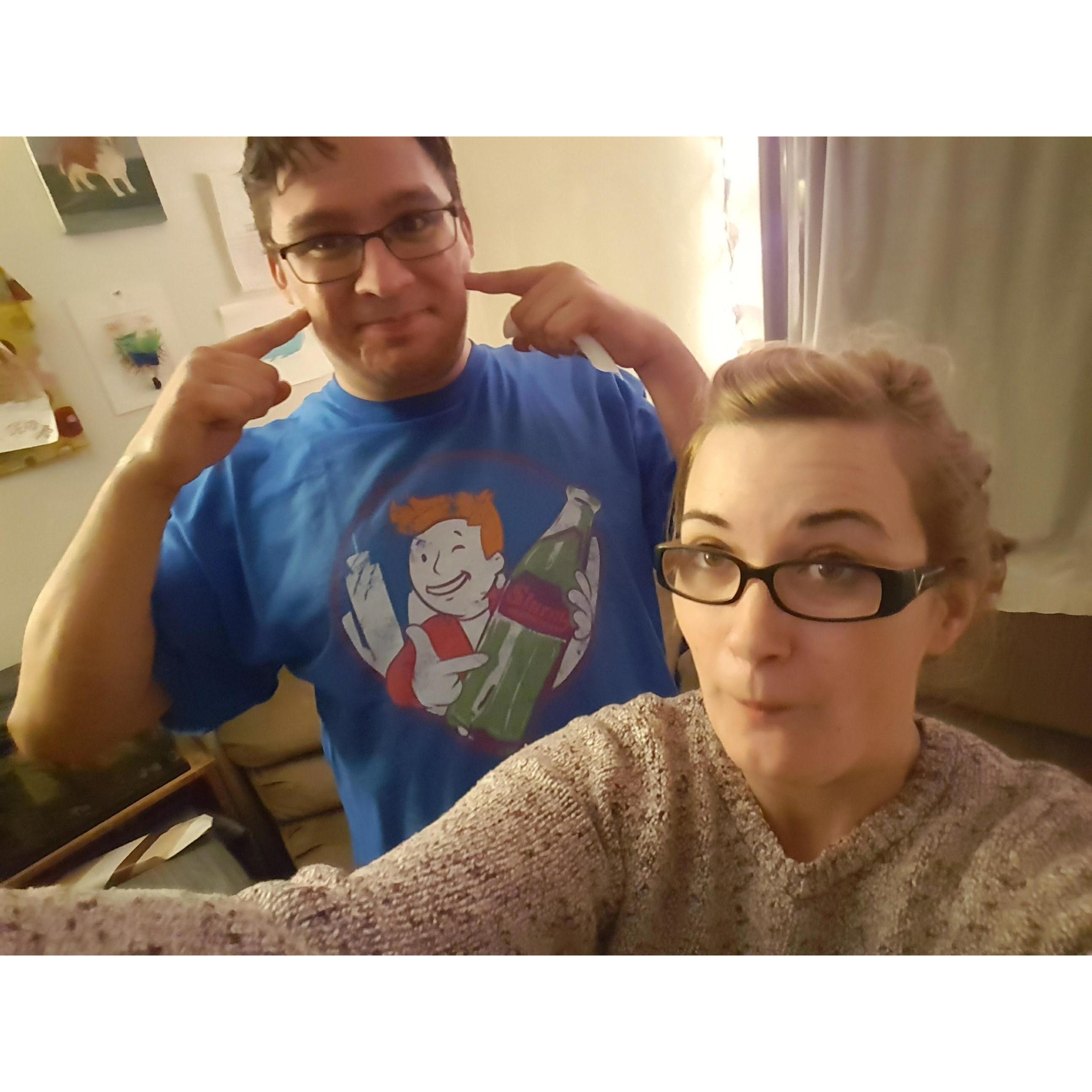 Around Christmas, just enjoying each other's company.