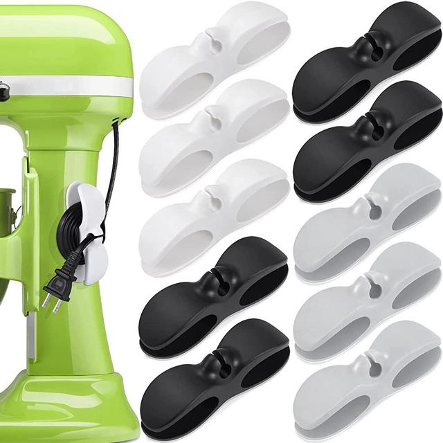 SisBroo Cord Organizer for Appliances, 10PCS Kitchen Appliance Cord Winder Cable Organizer, Cord Holder Cord Wrapper for Appliances Stick on Pressure Cooker, Mixer, Blender, Coffee Maker, Air Fryer