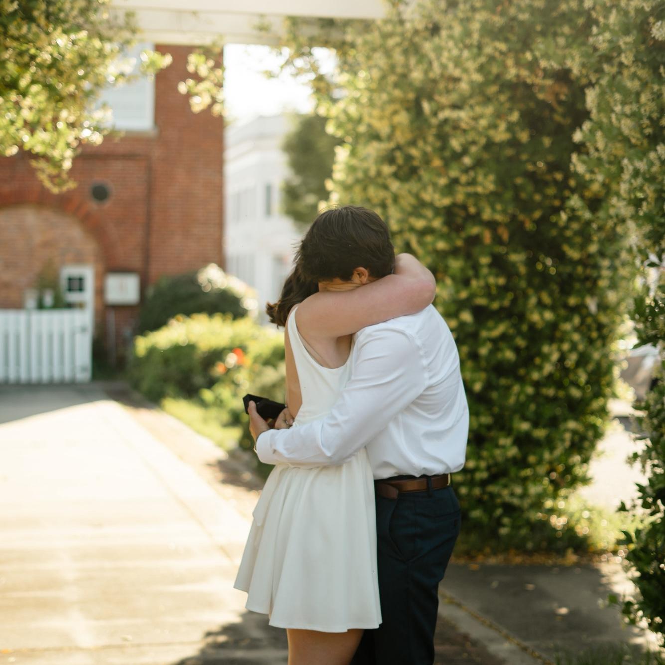 Moments after the proposal