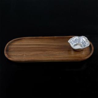 Organic Pearl Serving Board with Bowl