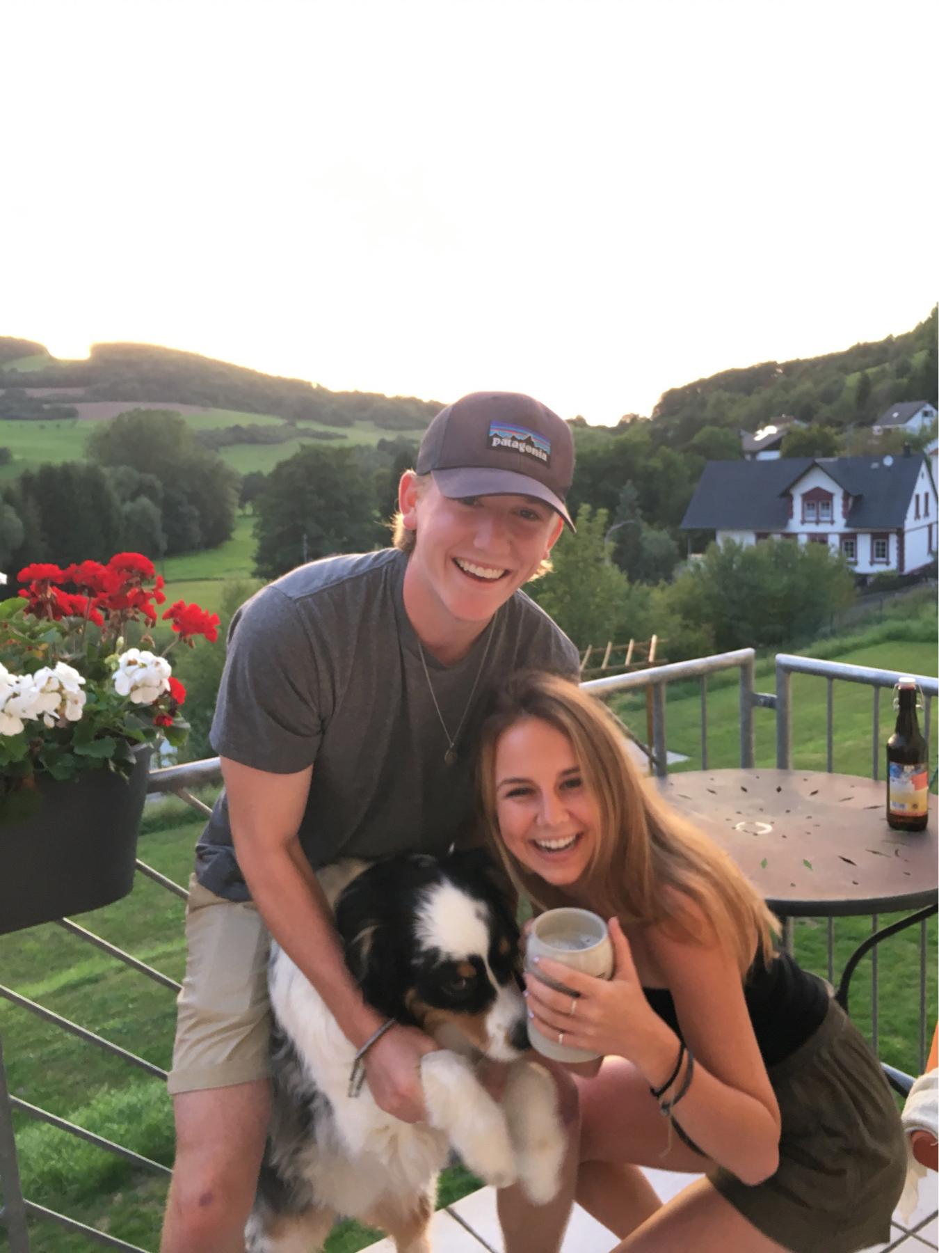 Drinking beers and enjoying the views at Brenna's parents house in Germany!