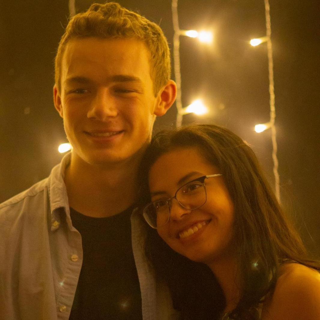 On our first dancing date 1 year into dating.