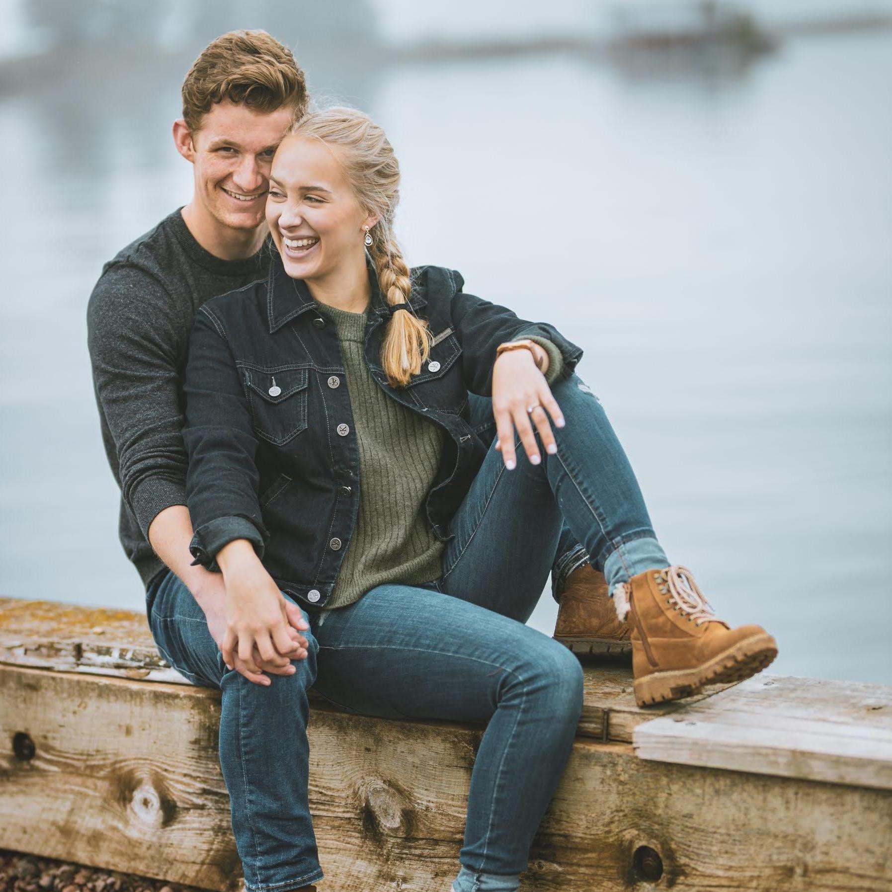 Abigail was laughing because she almost pushed Nick into Lake Superior.