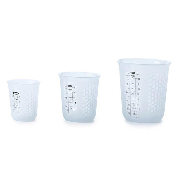 OXO Good Grips 3 Piece Squeeze & Pour Silicone Measuring Cup Set