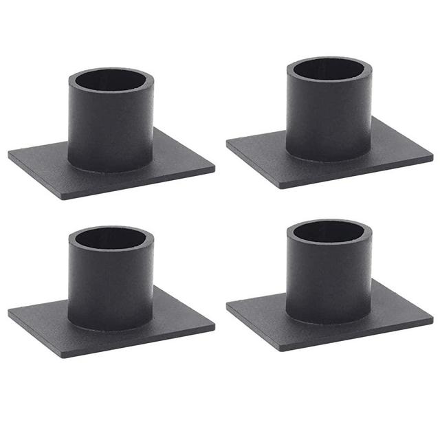 Black Taper Candle Holders, Set of 4 Candlestick Holder Centerpieces for Home Decoration, Wedding Anniversary, Party, Housewarming Gifts