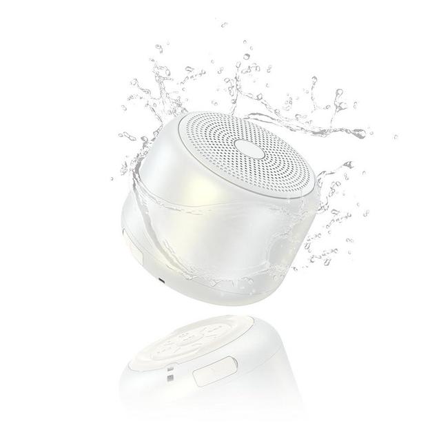Bobtot ET18 Bluetooth Portable Speaker, Waterproof, 15 Hours Playtime, 5W Stereo Sound, Rechargeable Battery, Built-In Microphone, Mini Speaker with Strap, Easy to Carry