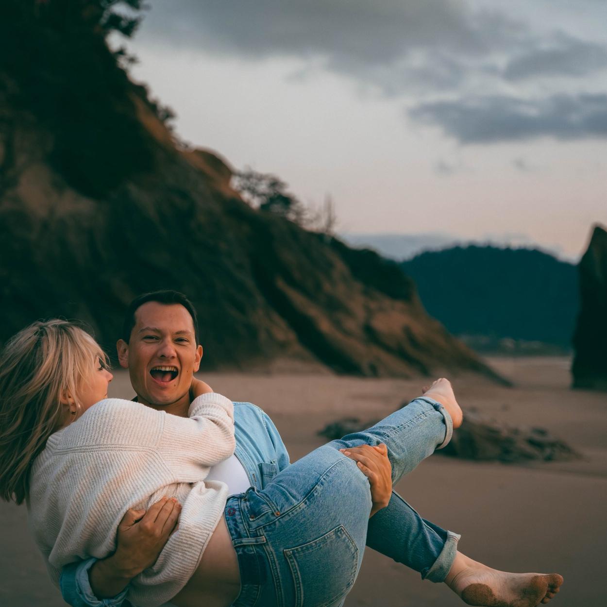 Engagement shoot at Arch Cape!