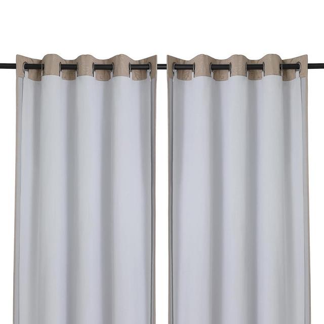 Chyhomenyc 2 Panels 100% Blackout Curtain Liners, 100% Darkening Thermal Insulated Blackout Liner for 84 Inch Curtains, Each 50" Wx80 L, 2 Liners Per Set with 17 Pieces Rings
