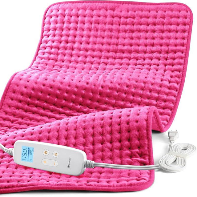 Pink Heating Pad for Period Cramps, CooCoCo FSA Wearables Large Heated Pad, HSA Store Eligible Menstrual Heat Pad, Cute Hot Pad for Back Pain Relief, College Dorm Essentials for Girls
