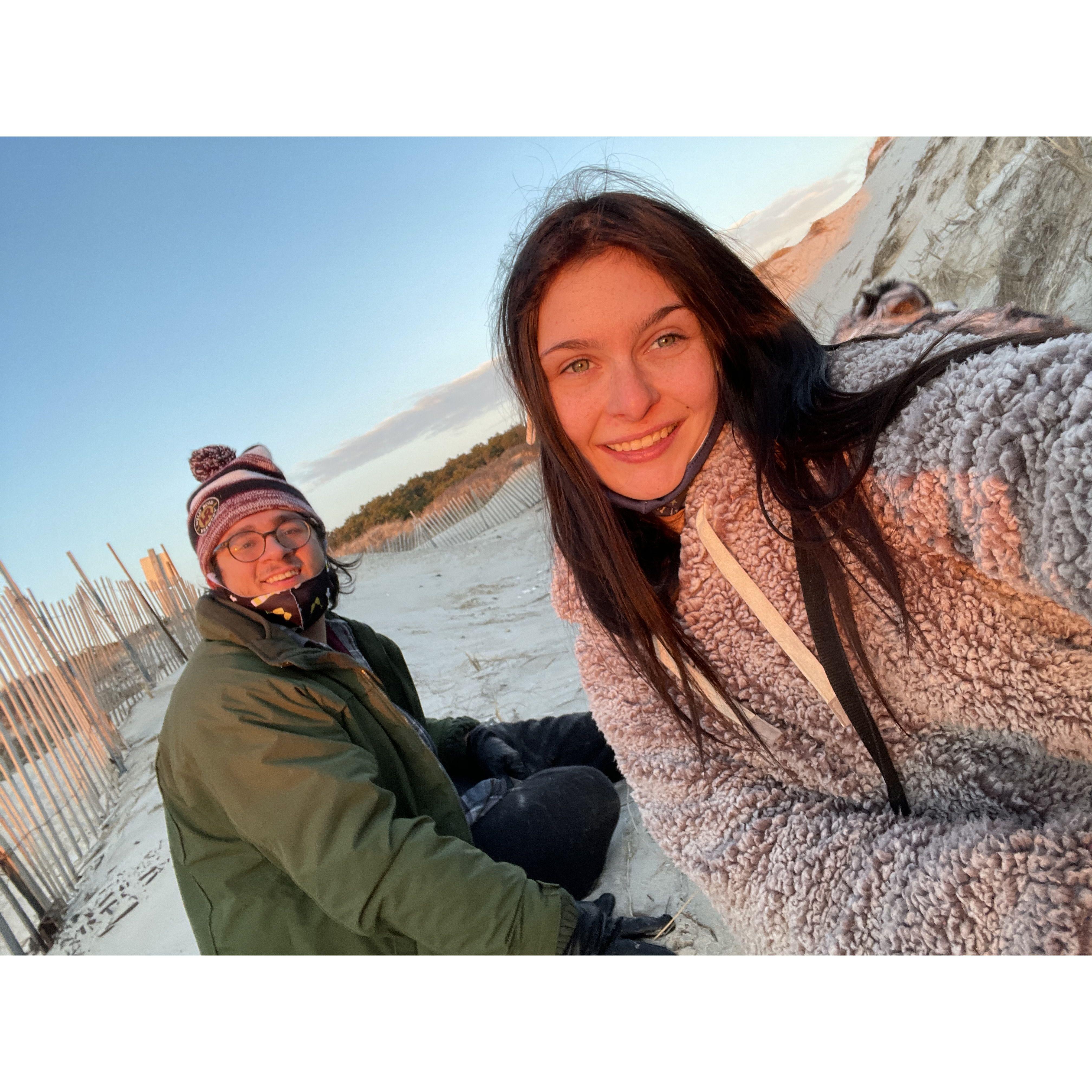 Beach in winter