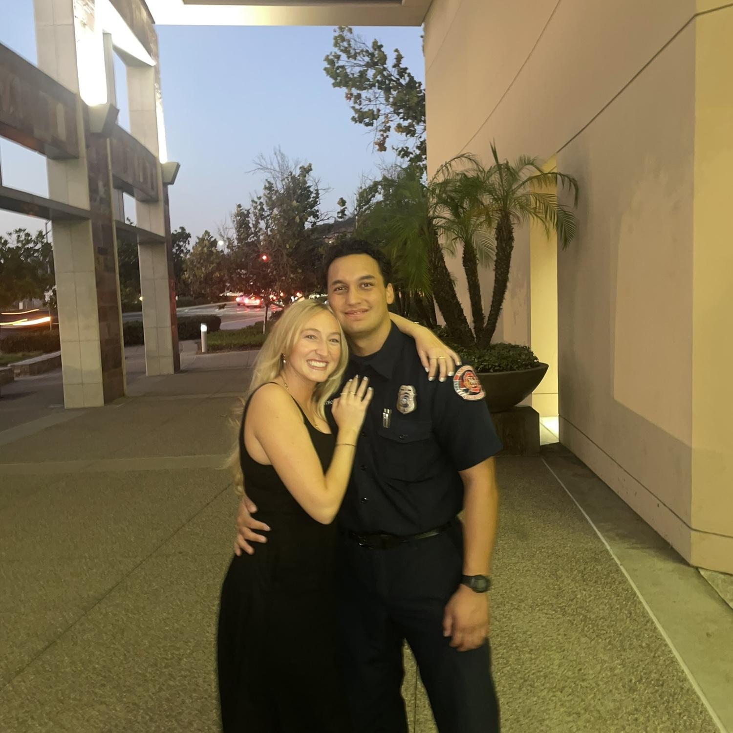Adam’s EMT badge pinning🚑