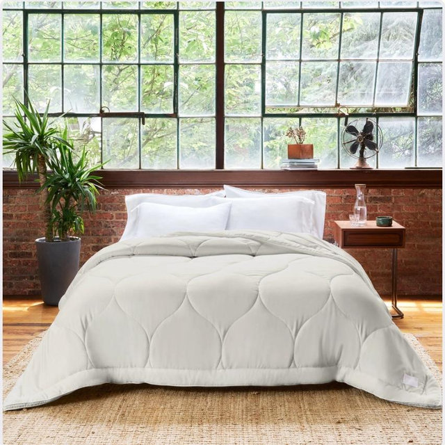 Queen Size Cloud Comforter - Color: Bone Gray
