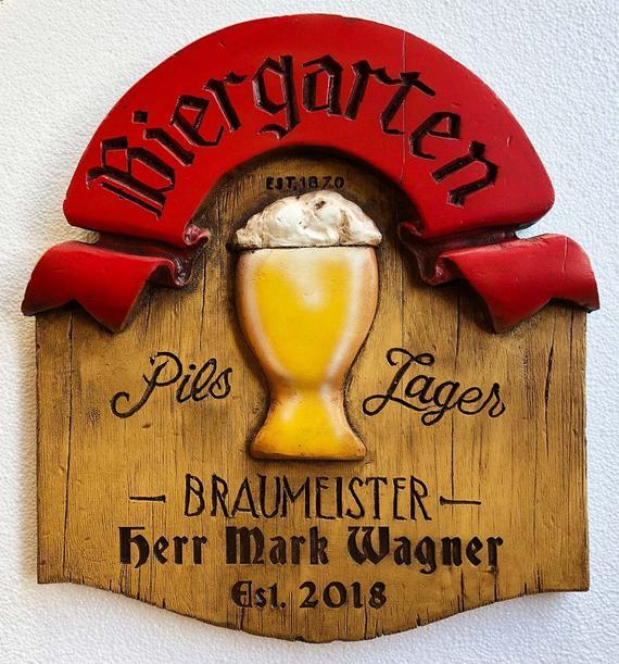 Personalized Biergarten Sign