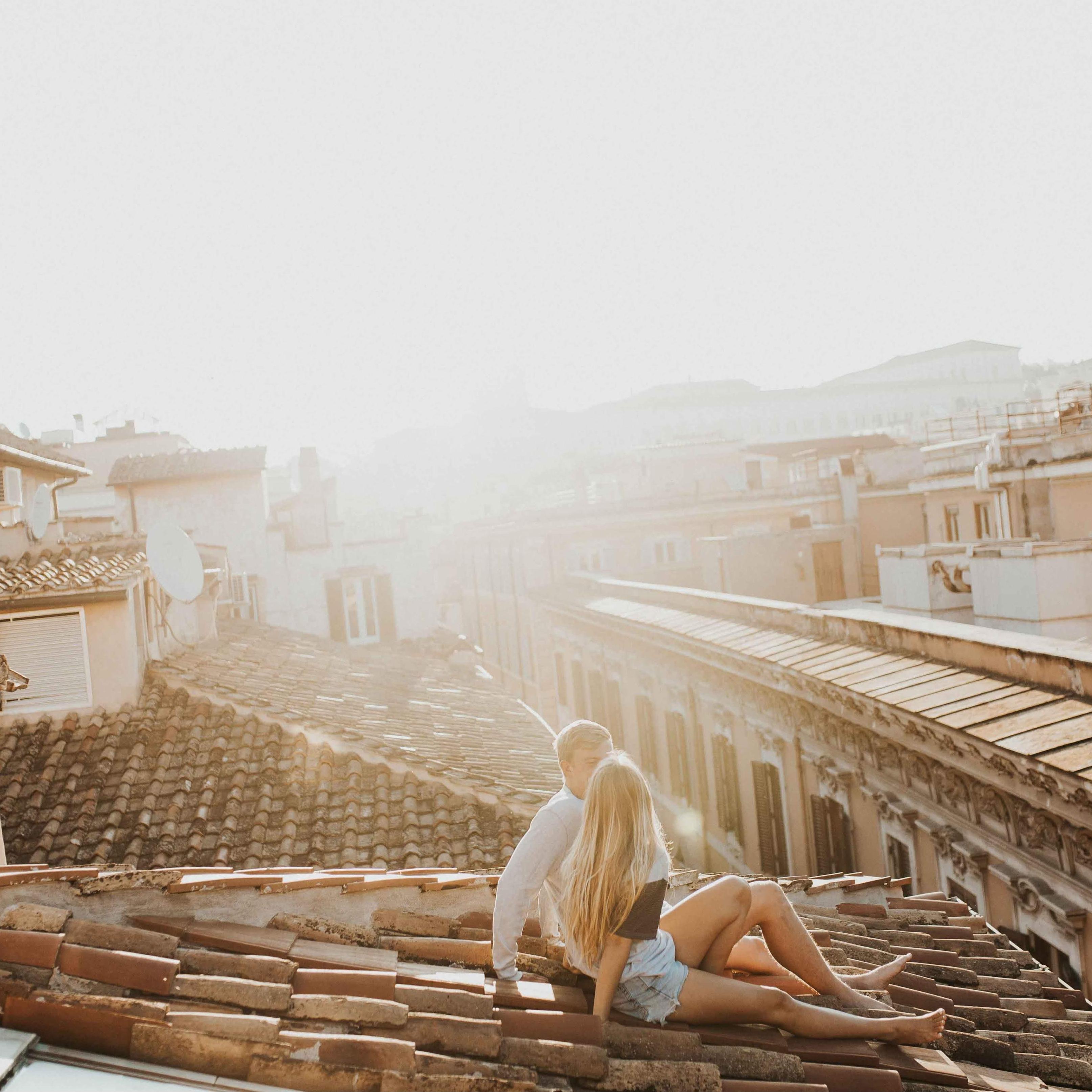 rooftop mornings in rome -- when we went on our first official date