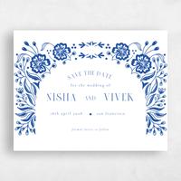 Blue Wedding Save the Date - Calliope Landscape