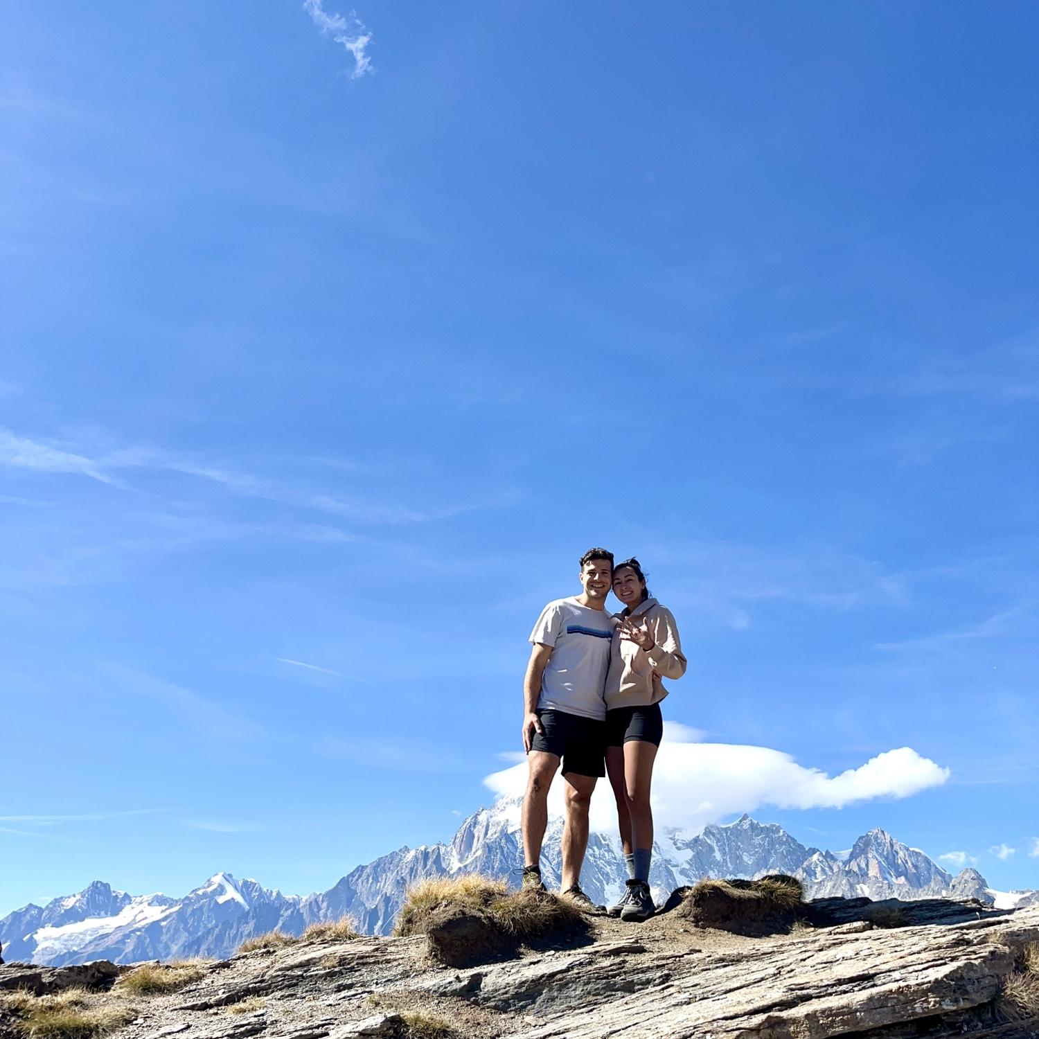 The day Catie said "yes" in Monte Bianco