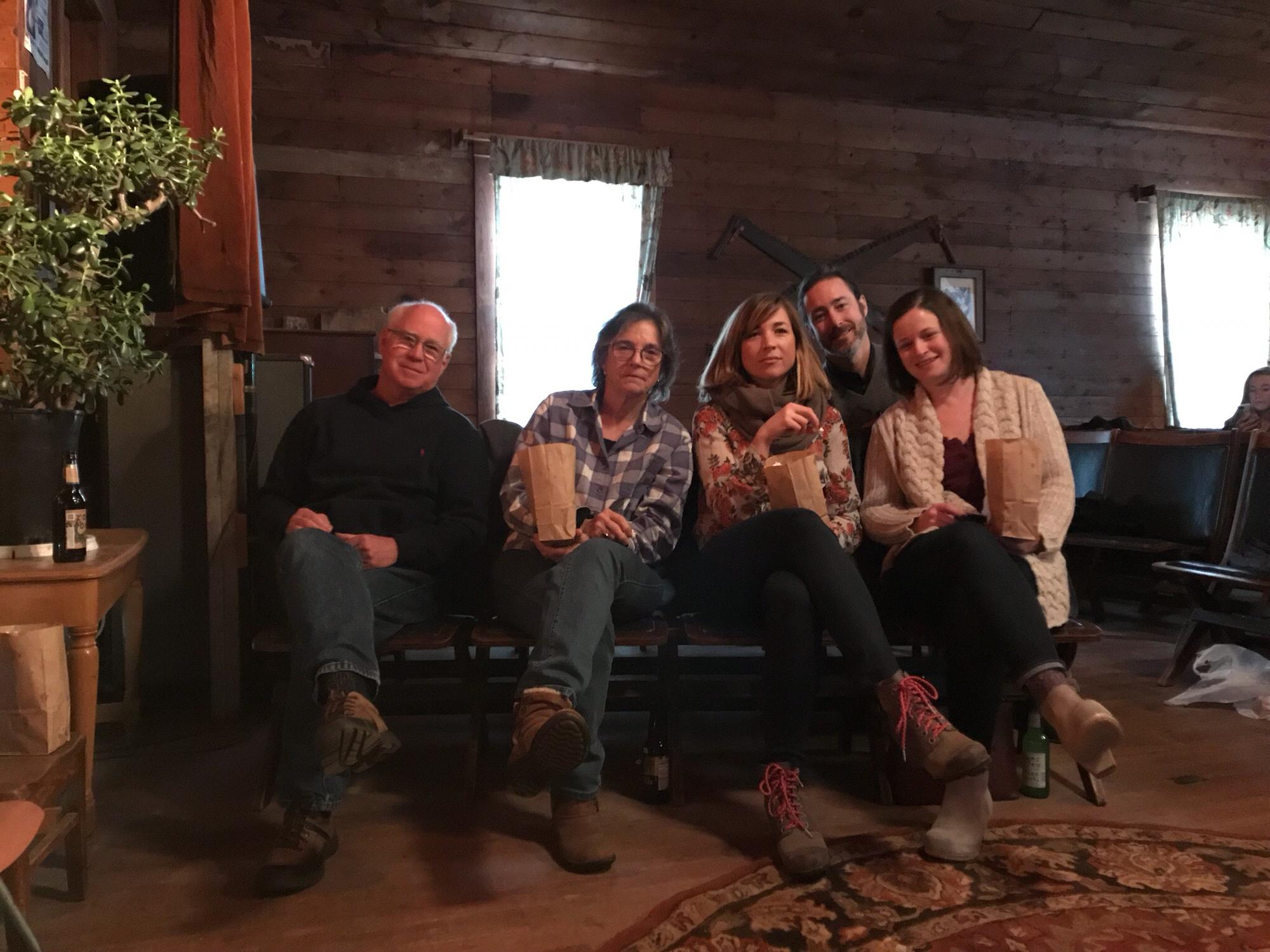 And now, meet the families... This is Riley’s parents and sisters - Jim, Claire, Jillian and Hallie - at a folk concert in a barn in southeastern Minnesota.