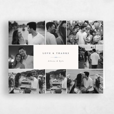 Denim Blue Wedding Thank You - Perseus Multiphoto