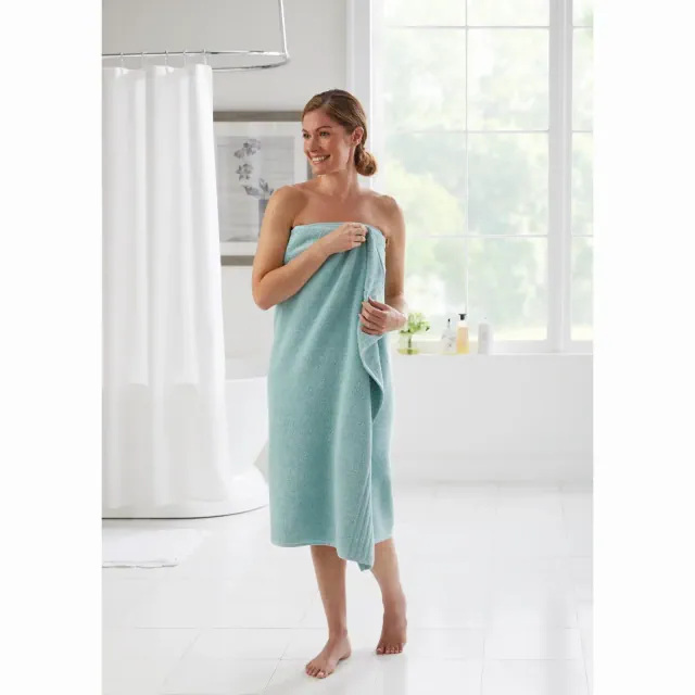 BrylaneHome Zero Twist 100% Cotton Oversized Bath Sheet - Pool Blue