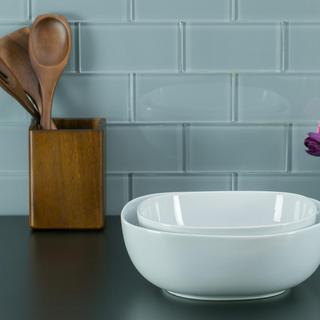 Soft Square 2-Piece Serving Bowl Set