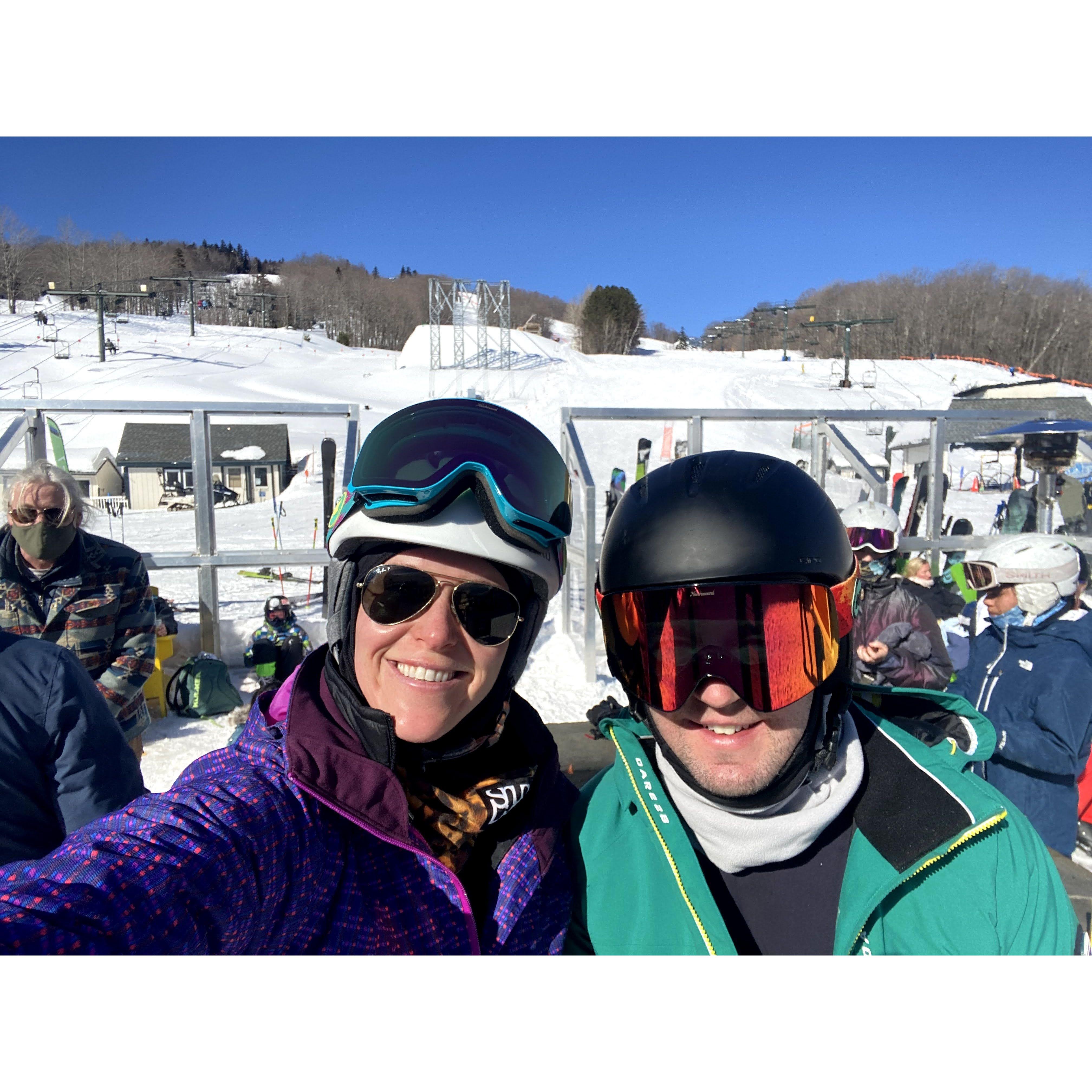 FEB. 2021 - apres ski at The Wild Boar at the base of Bromley Mtn. 