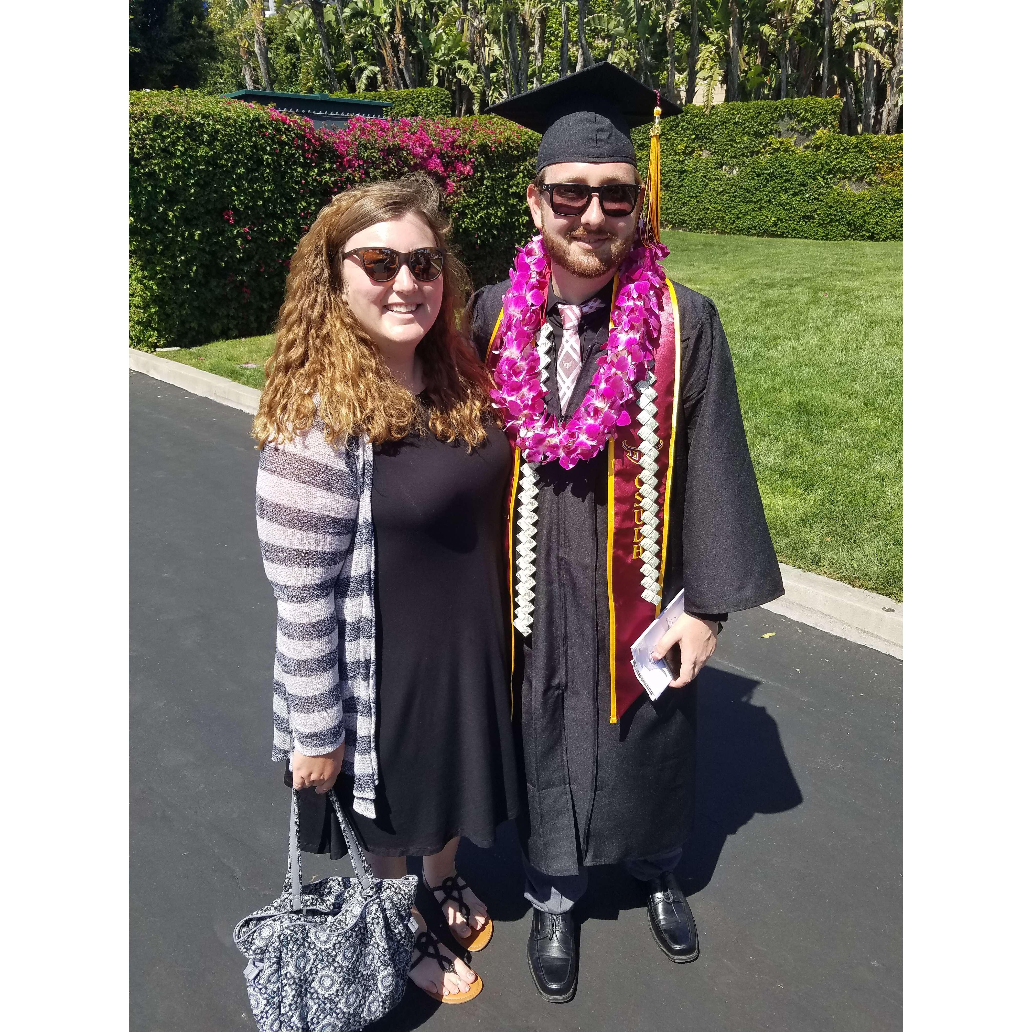 Aaron's graduation (with honors) from Cal State Dominguez Hills