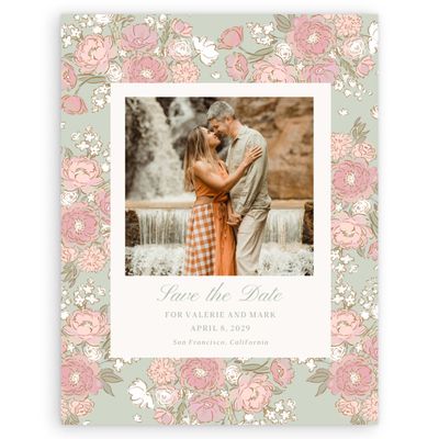Laurel Green Wedding Digital Save the Date - Colombe Photo