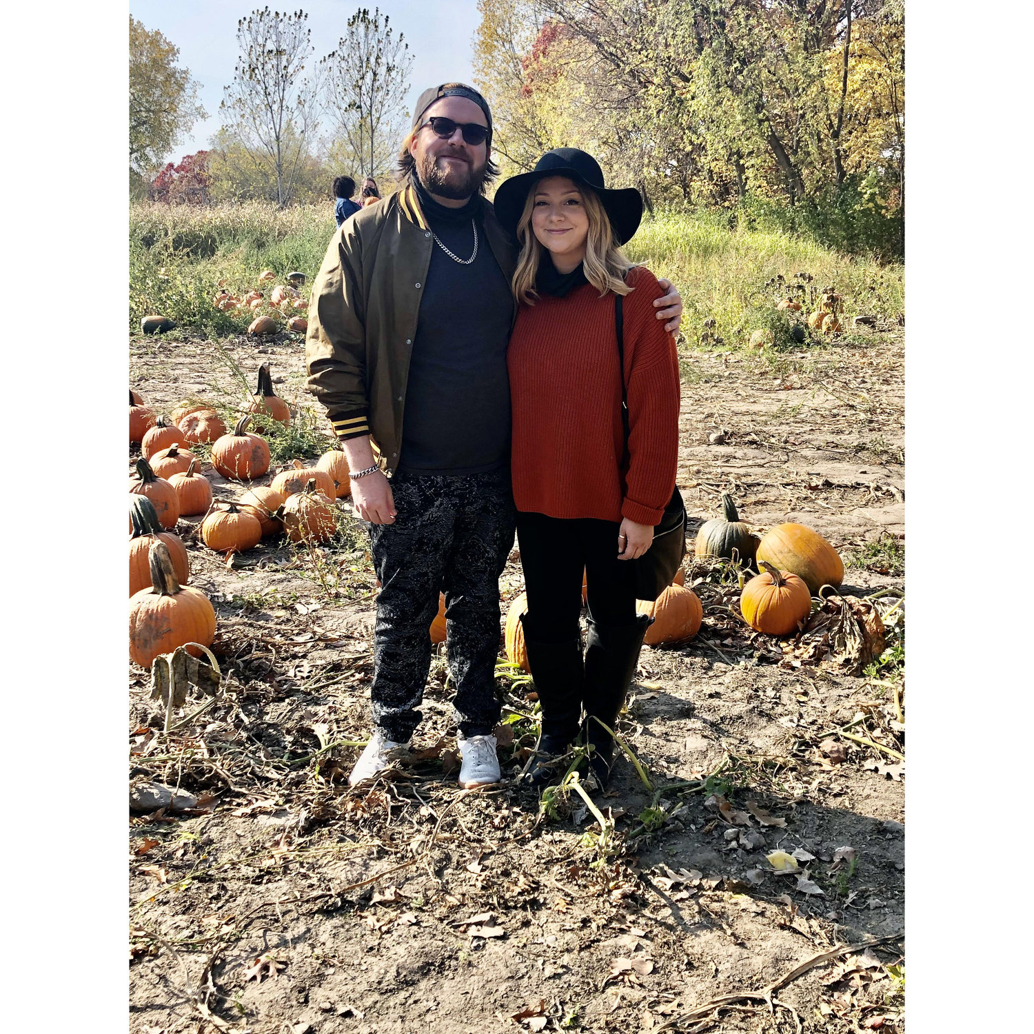 Our first photo at the pumpkin patch