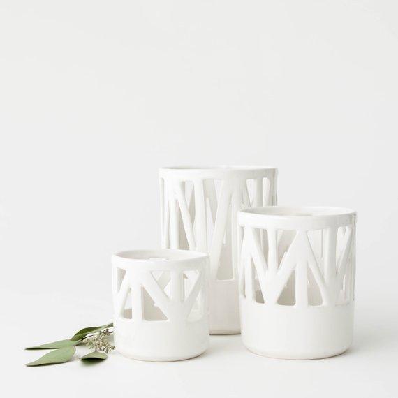 White Structured Votives