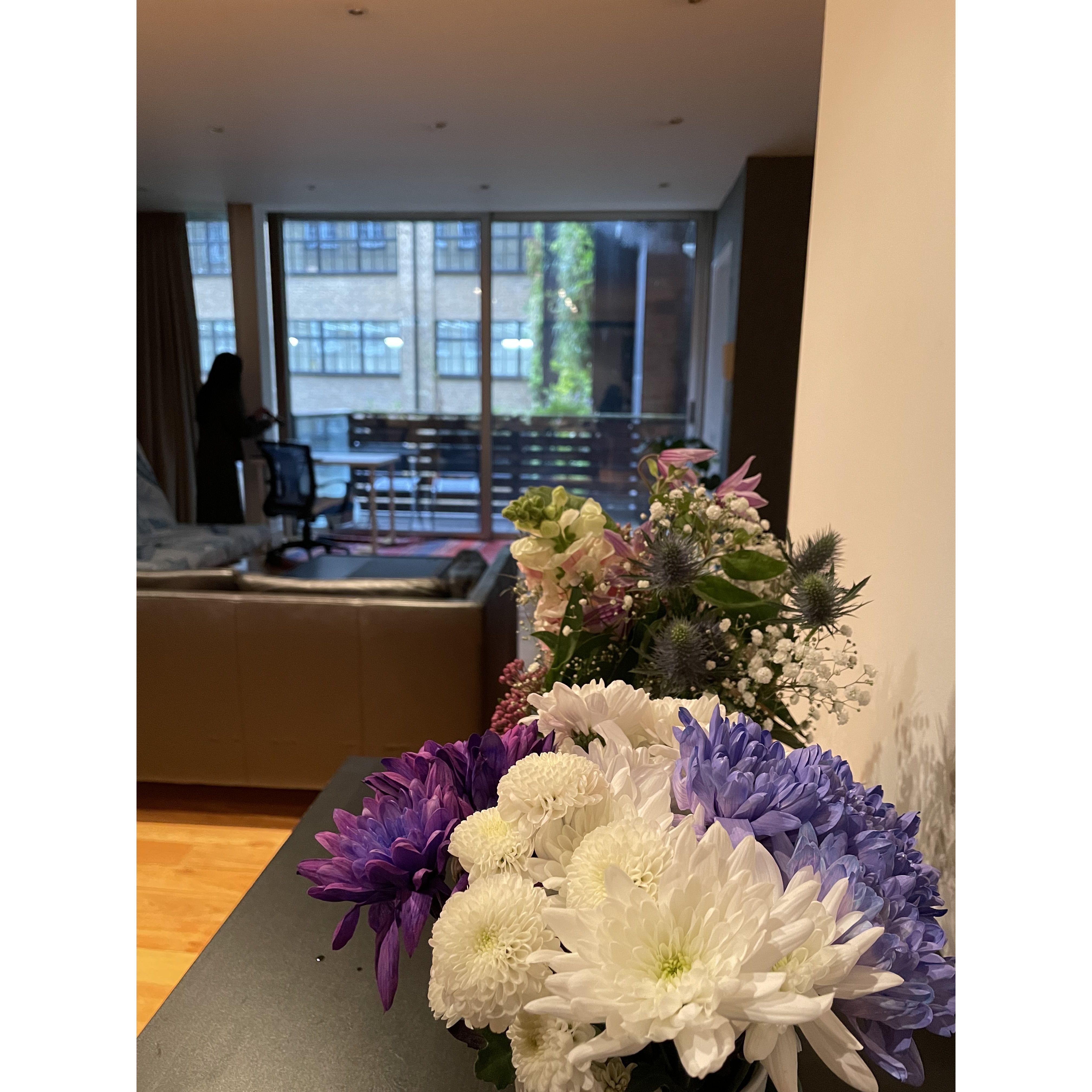 May 12, 2023: on this day we coincidentally both got one another flowers for the first time :)