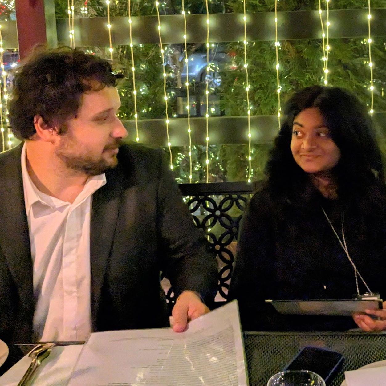 Dinner before the engagement party