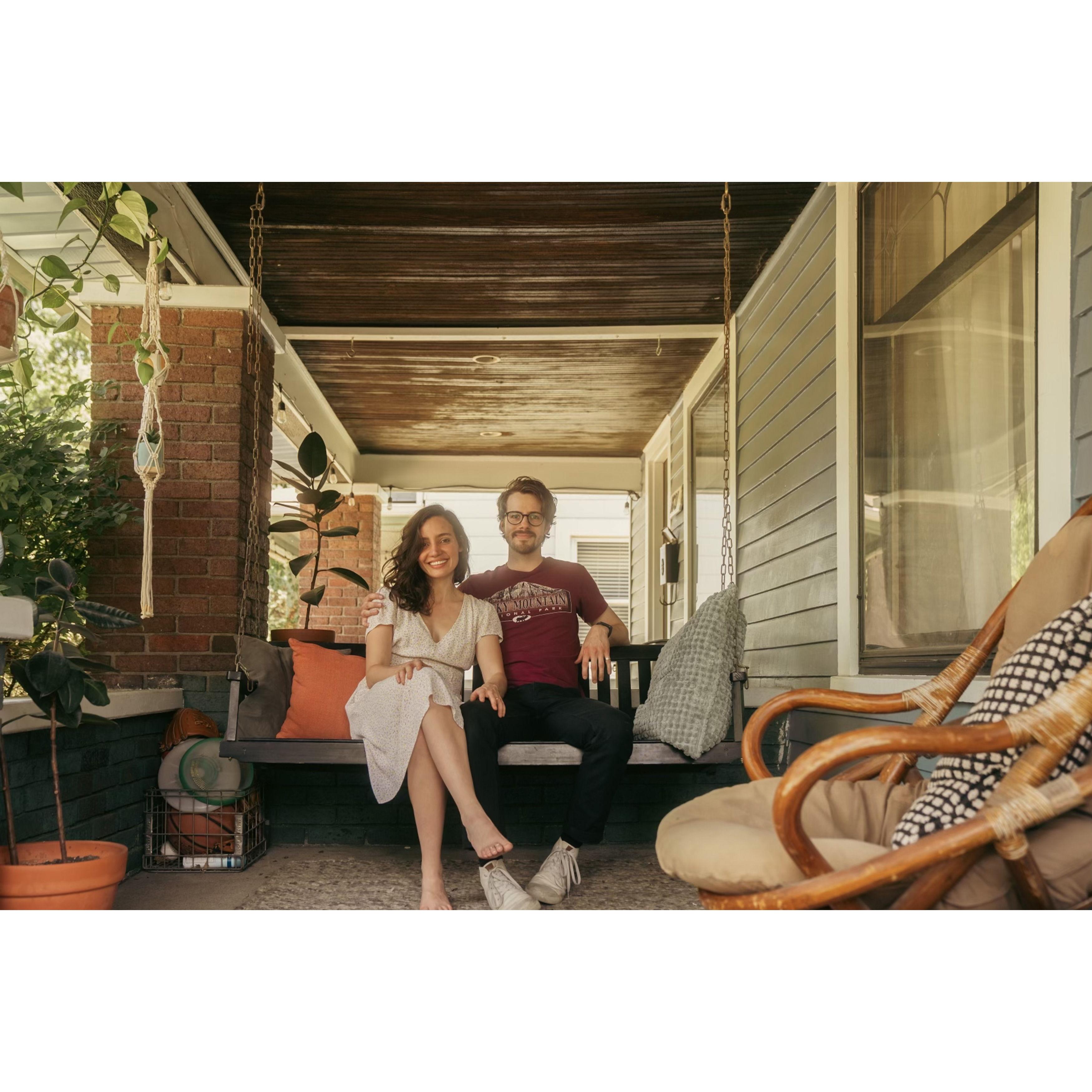 The scene of the proposal: Kiska's front porch.