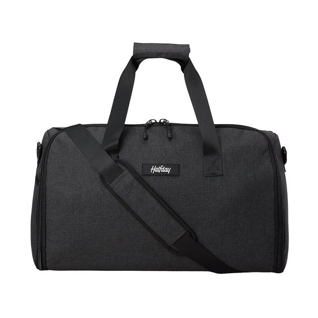 Halfday Convertible 2-in-1 Garment Duffel Weekender Bag 40L | Wrinkle-Free Travel, Hanging Suit Compartment, Shoe Pockets, Trolley Sleeve. Durable & Water-Resistant Carry-On, Shadow